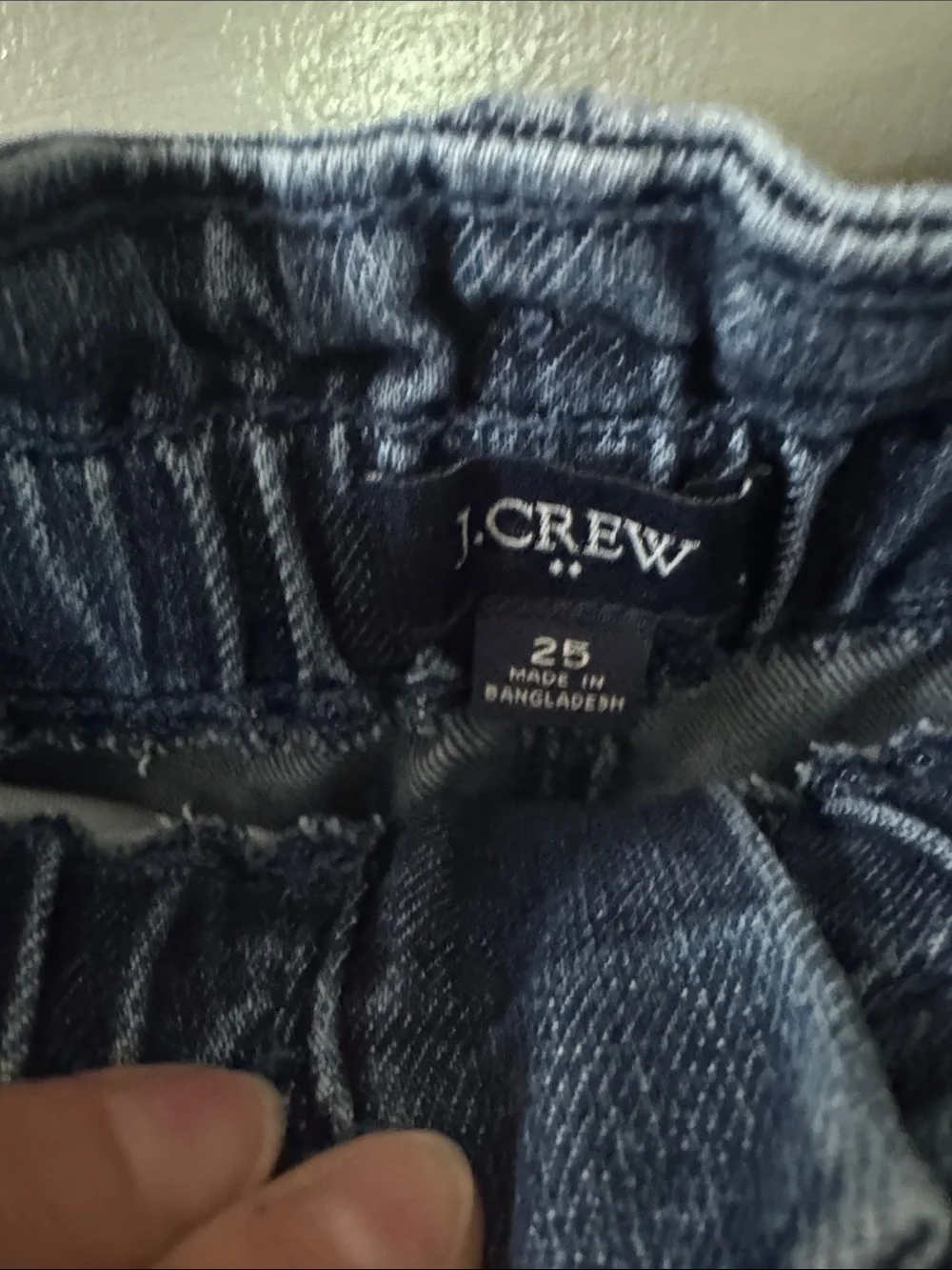 J. Crew Mid-Blue Paperbag Waist Denim Shorts - Picture 2 of 5